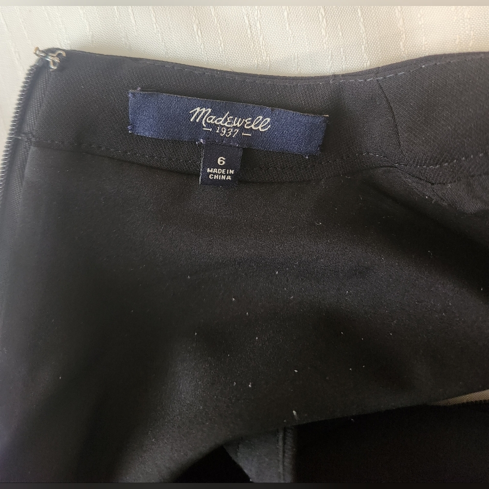 Madewell Black Dress with A- Line Skirt Size 6 - Picture 4 of 7